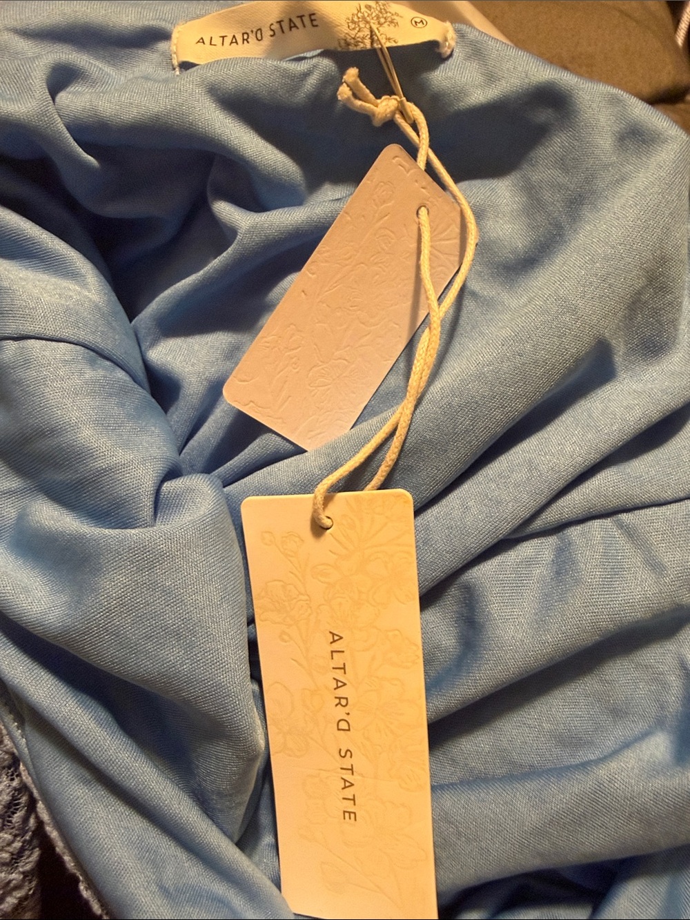 Strapless Textured Maxi Dress in Periwinkle Blue - Picture 5 of 7